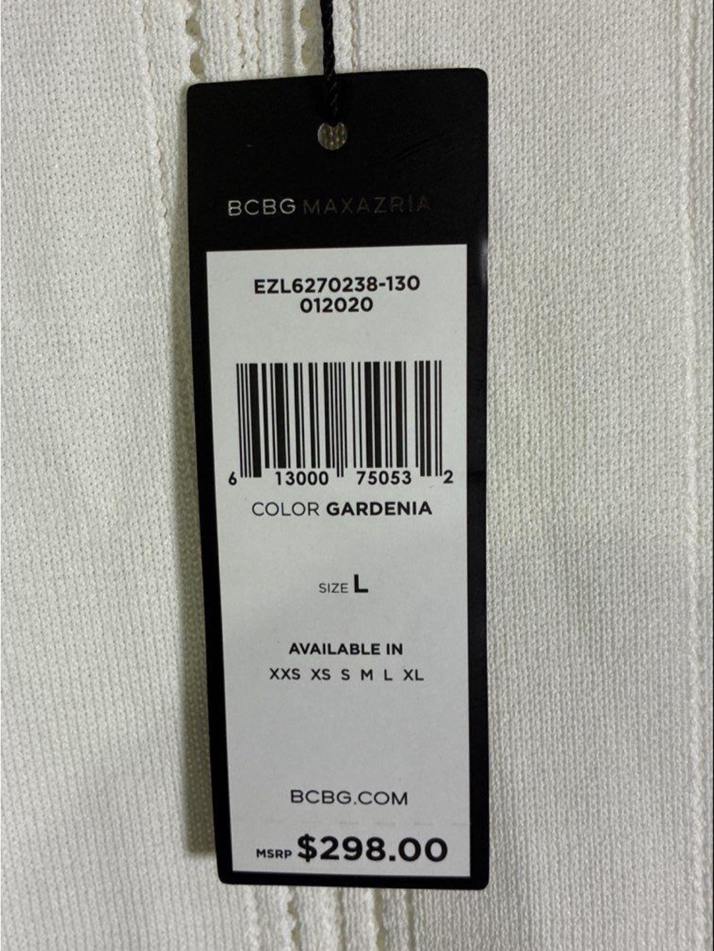 NWT BCBG Gardenia Knit Long Sleeve Fit-and-Flare Midi Dress Sz L - Picture 4 of 7